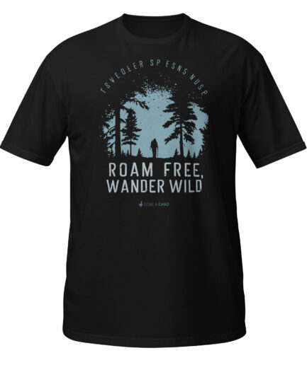 T-shirt Uomo Simpatica "Roam Free": Libera lo Spirito Selvaggio!