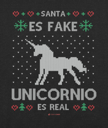 Maglietta natale con unicorno